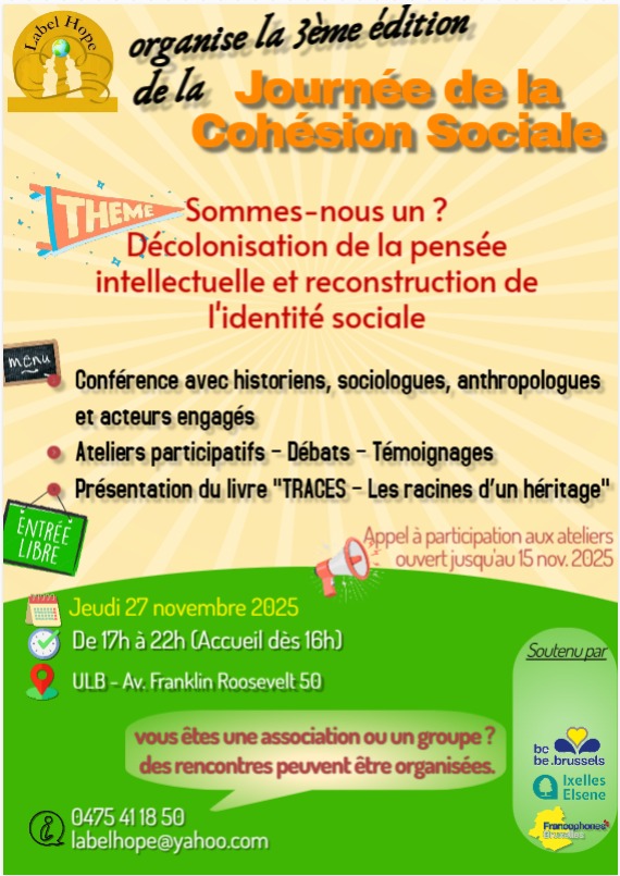 Partenaire de LABEL HOPE-asbl  pour l’organisation de sa conférence du 27 Novmbre 2025